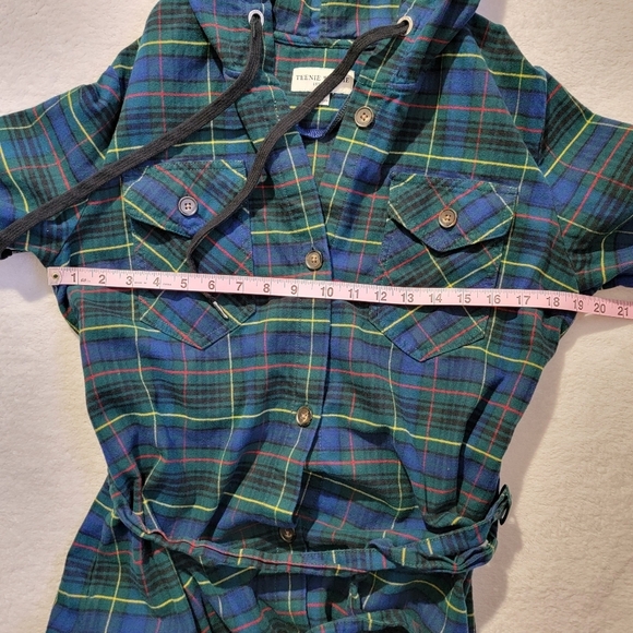 Teenie Weenie Tartan Plaid Hooded Button Tie Robe Dress Kate & Love 97 OS M/L - Picture 11 of 11